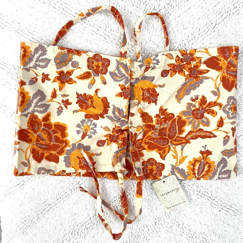 FREE PEOPLE Summer Of Love TOP Bandeau CONVERTIBLE TOP NATURAL ORANGE S - Picture 15 of 16